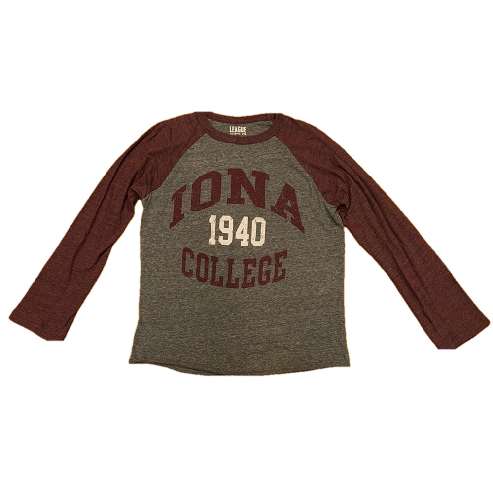Women’s Iona College Shirt - Gray and Maroon